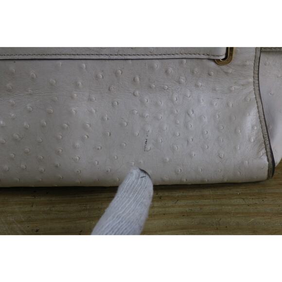 Coach Bag Women White Ostrich Print Blake Flap Carryall No Strap View Photos - Picture 14 of 16